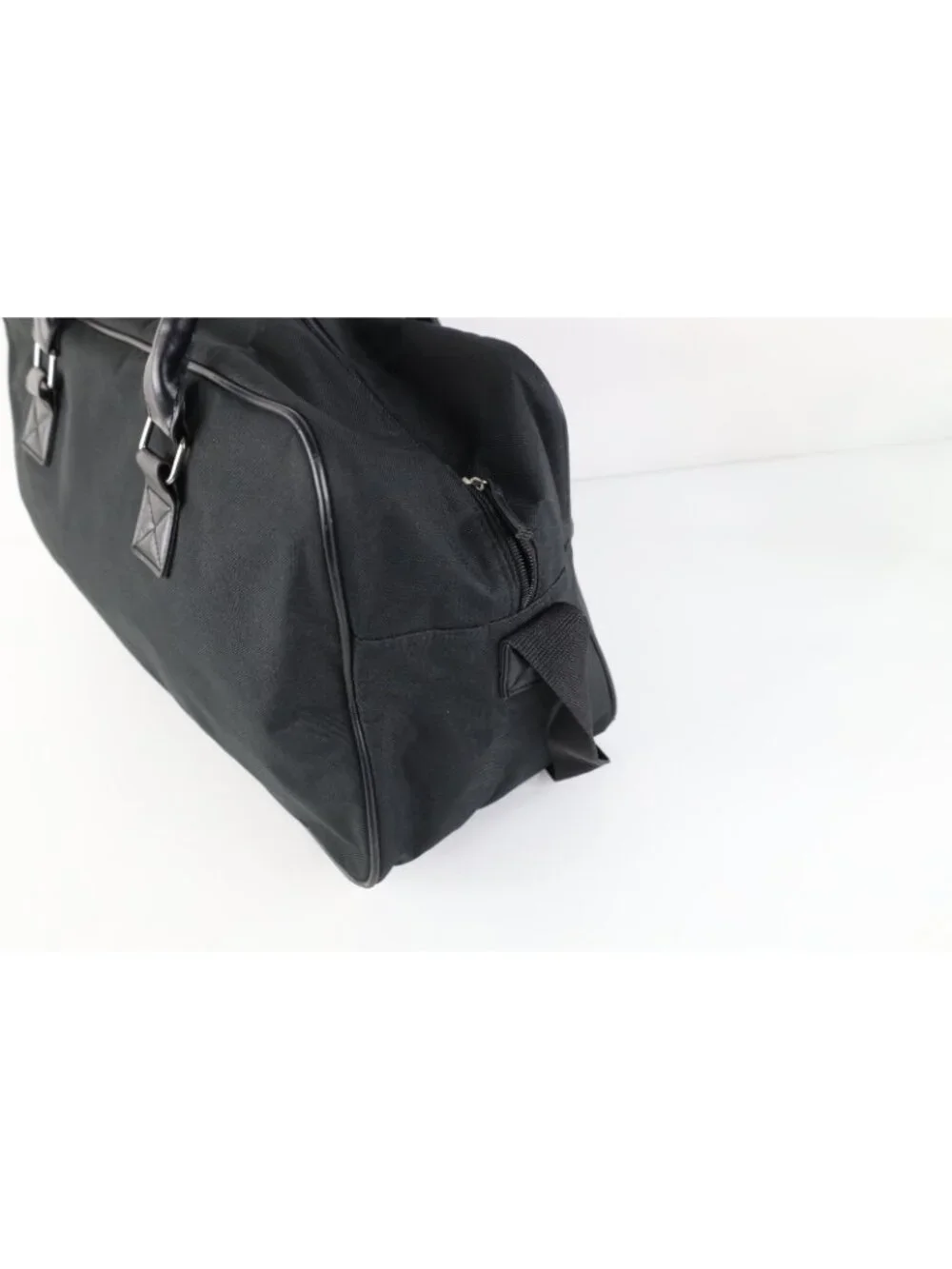 Ermenegildo Zegna Parfums Spell Out Handled Weekender Duffel Bag Carry On Black